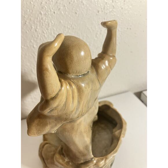 Vtg 7” Buddha Statue Ceramic Trinket/Ring Dish Mid Century Freeman McFarlin - Picture 4 of 7